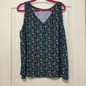 Loft mixed media blouse